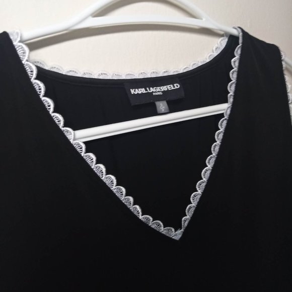 Karl Lagerfeld Sleeveless Lace Top, Size US S - Picture 3 of 12